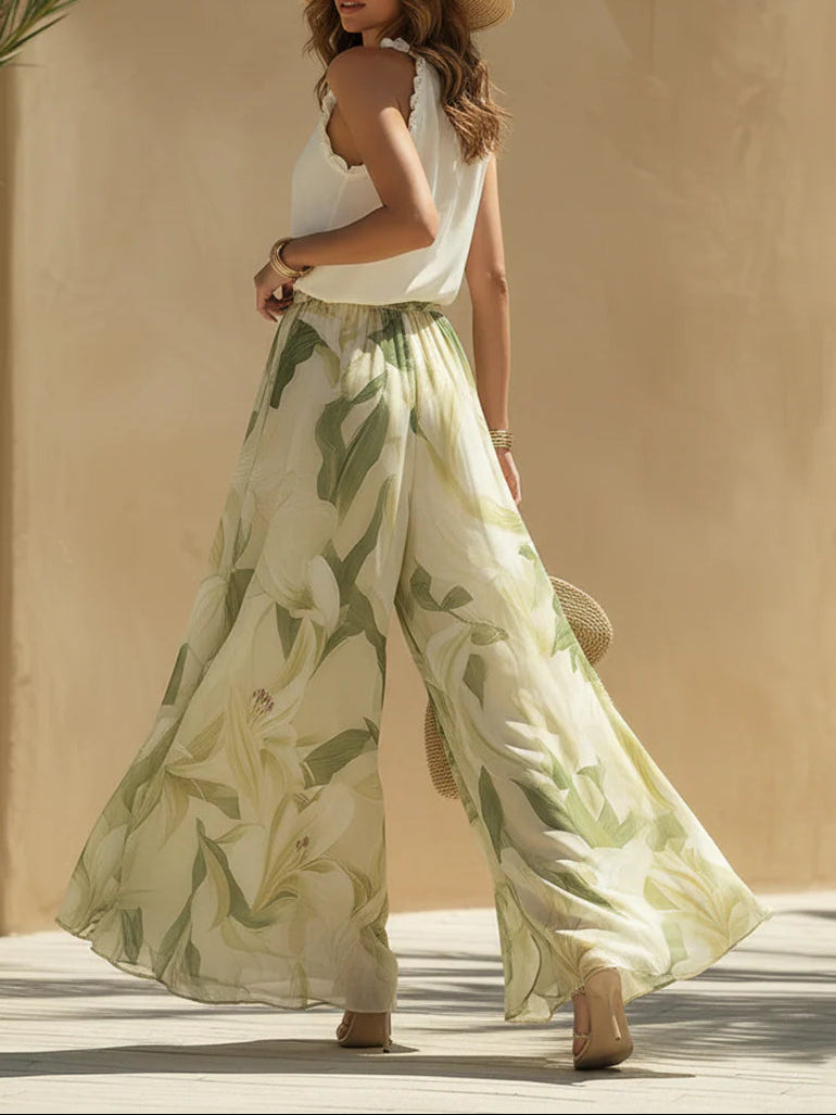 Clara | Halter Top and Printed Skirt Set