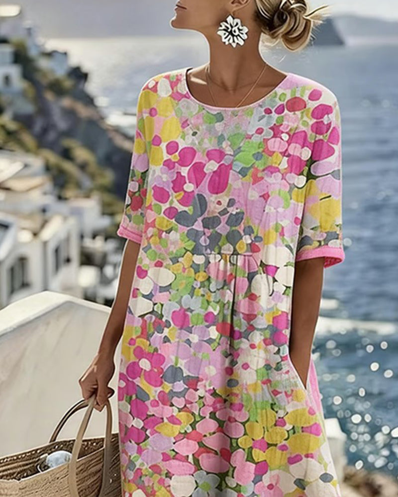 Elena | Lightweight Floral Midi Dress