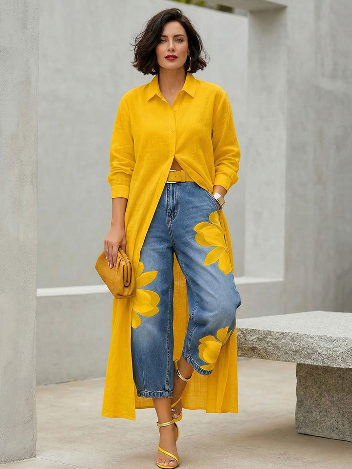 Laurent Atelier™ | Elegant Floral Wide-Leg Pants