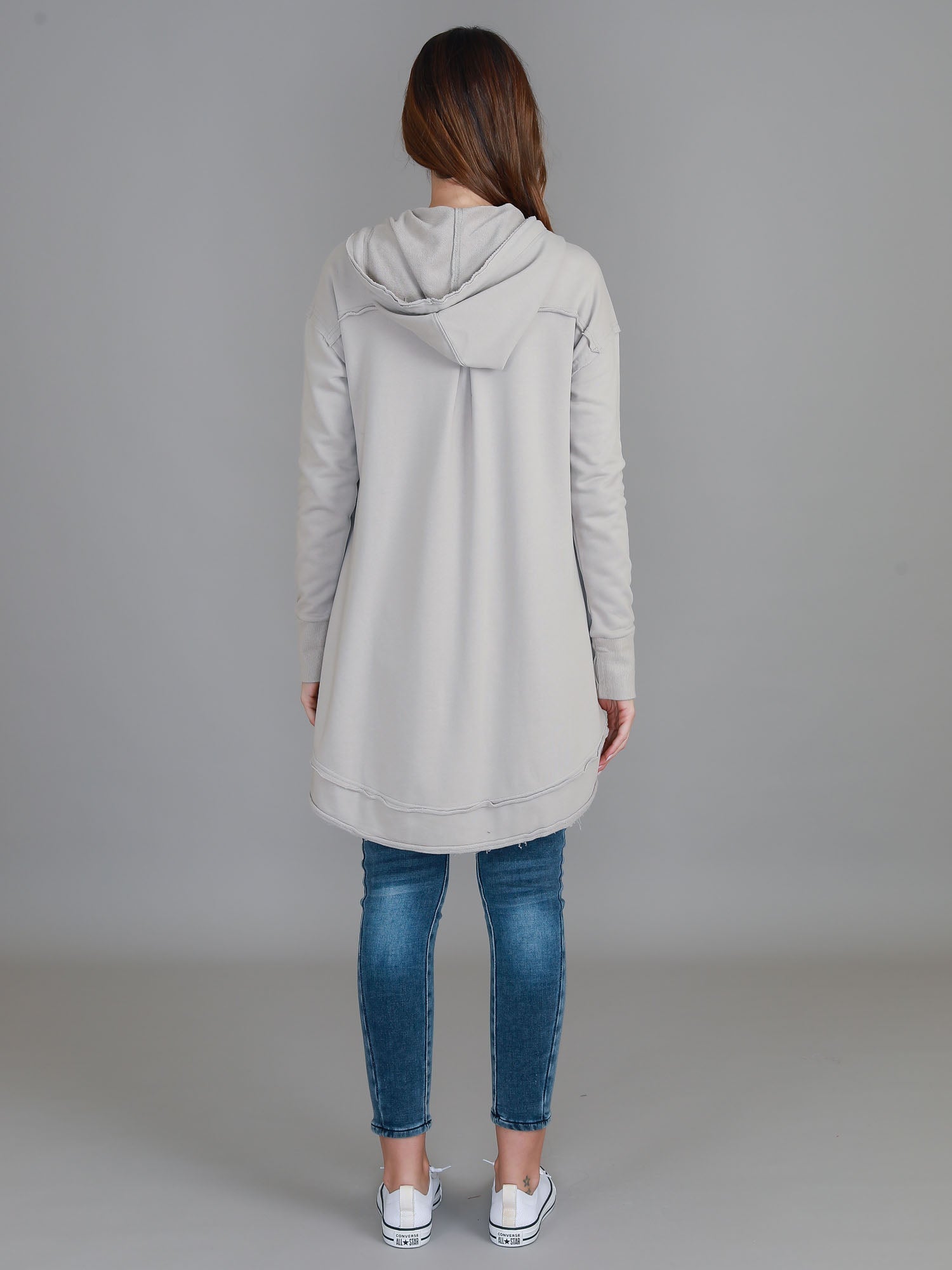 Charlie | Women's Oversized Hooded Zip Jacket – French Terry