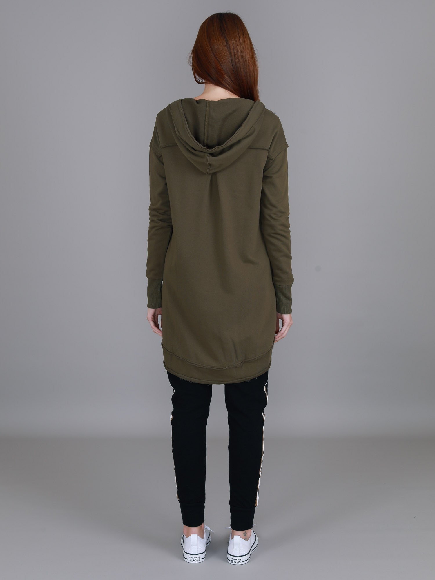 Charlie | Women's Oversized Hooded Zip Jacket – French Terry
