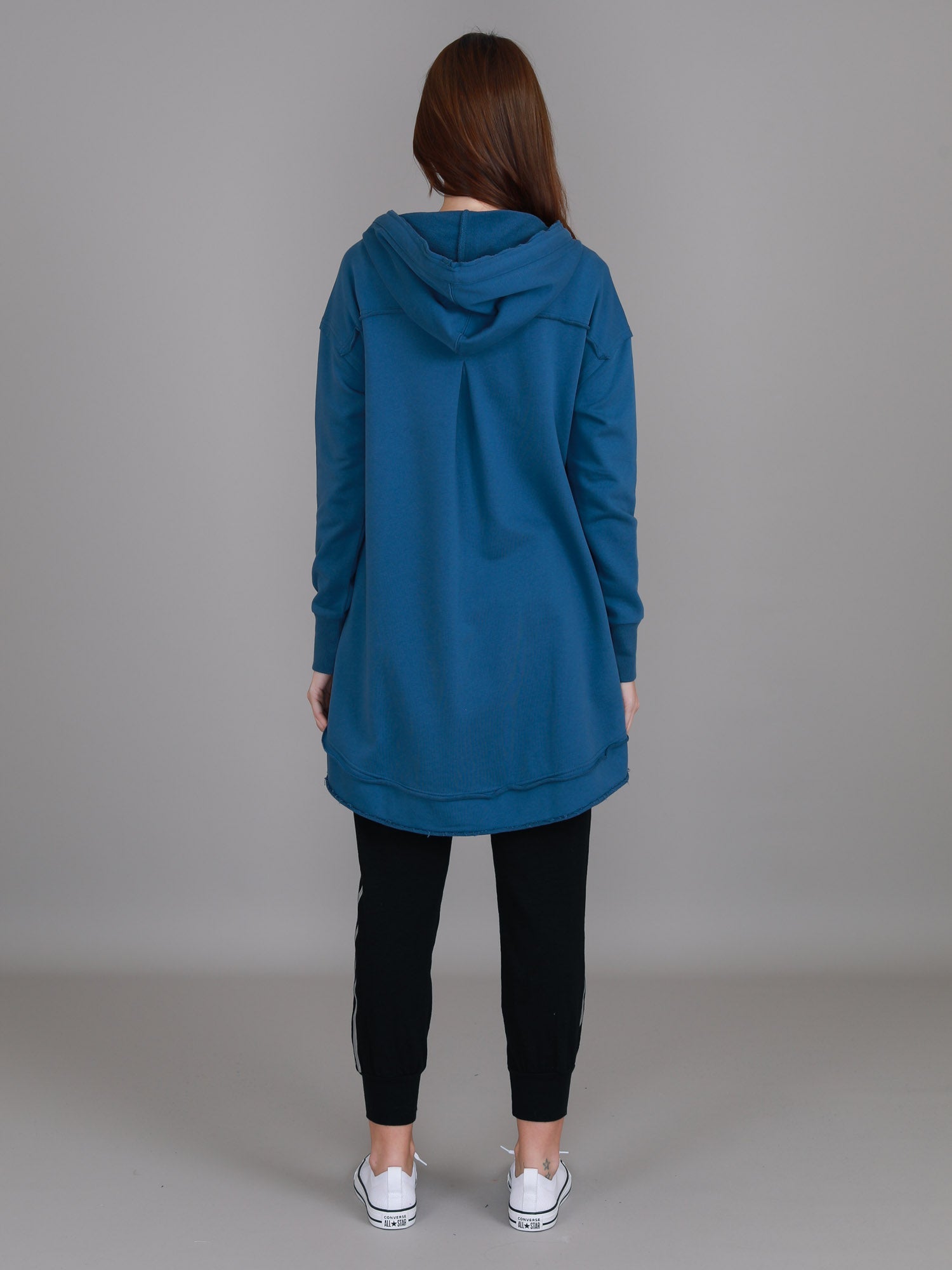 Charlie | Women's Oversized Hooded Zip Jacket – French Terry
