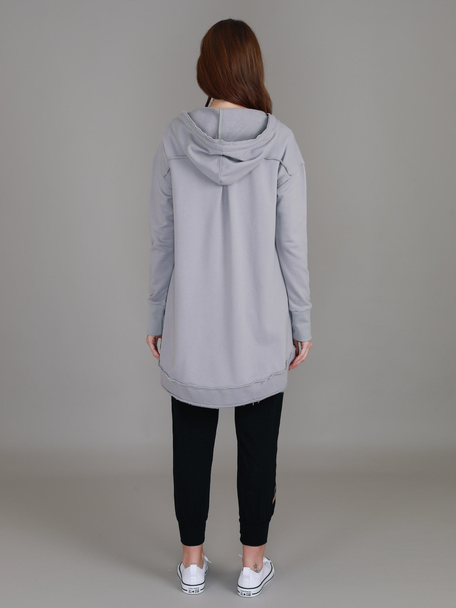 Charlie | Women's Oversized Hooded Zip Jacket – French Terry