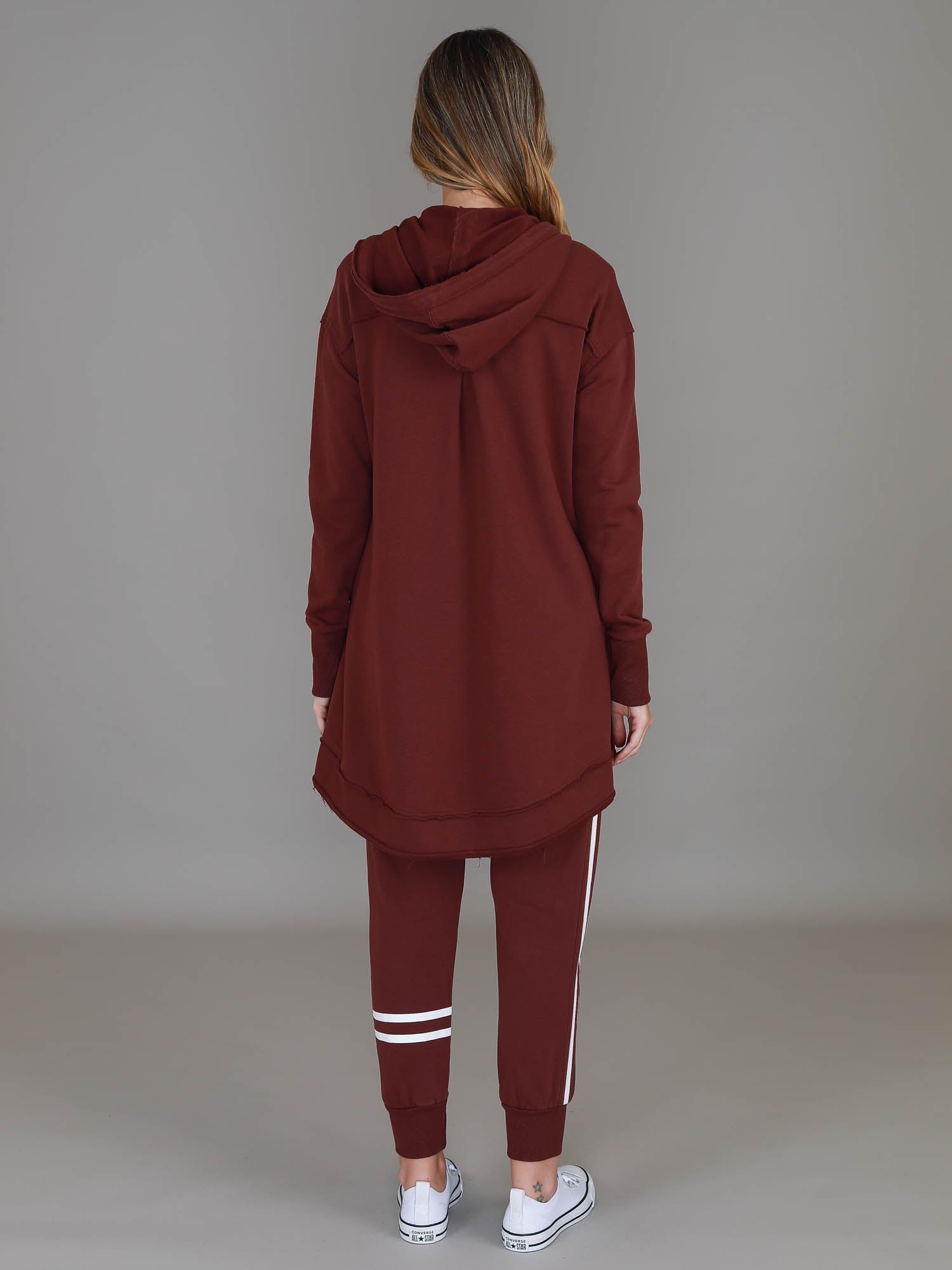 Charlie | Women's Oversized Hooded Zip Jacket – French Terry