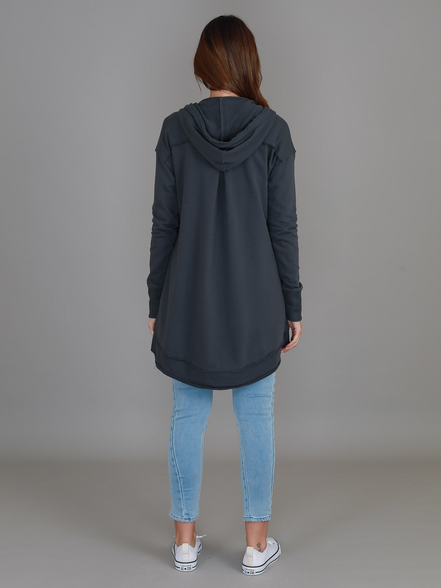 Charlie | Women's Oversized Hooded Zip Jacket – French Terry