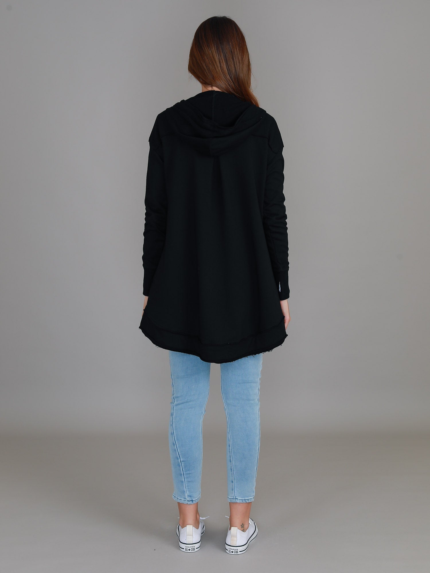 Charlie | Women's Oversized Hooded Zip Jacket – French Terry