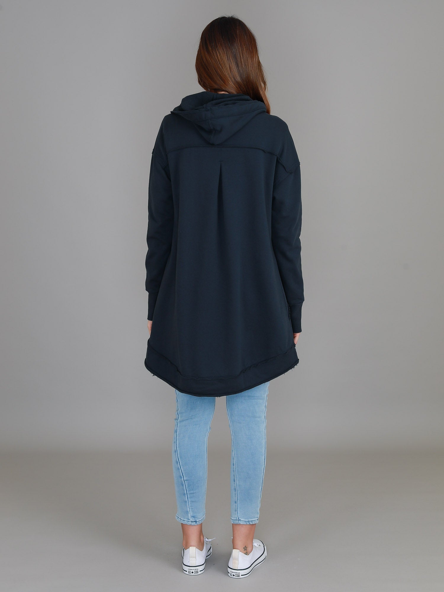 Charlie | Women's Oversized Hooded Zip Jacket – French Terry
