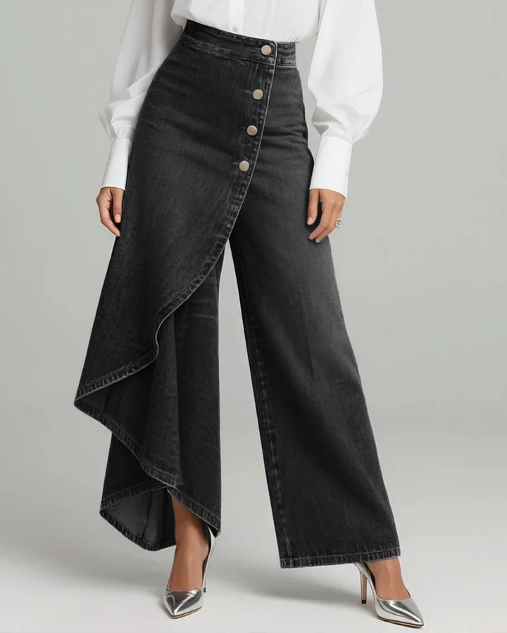 Laurent Atelier™ |Denim Wrap Trousers