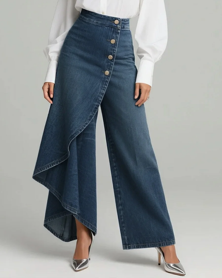 Laurent Atelier™ |Denim Wrap Trousers