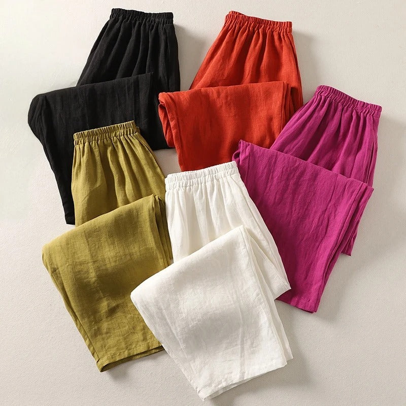 Amalia | Relaxed Cotton-Linen Pants