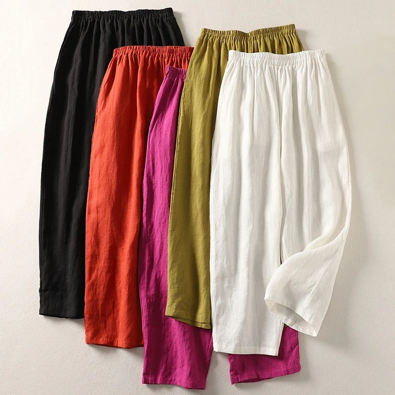 Amalia | Relaxed Cotton-Linen Pants