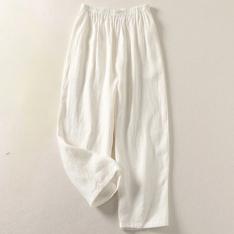 Amalia | Relaxed Cotton-Linen Pants