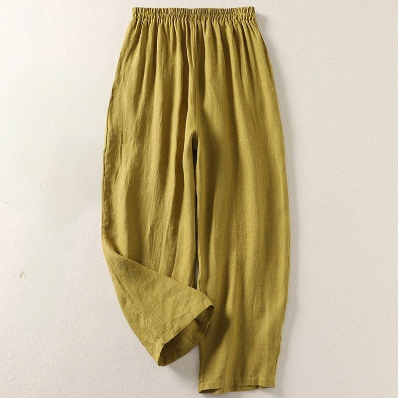 Amalia | Relaxed Cotton-Linen Pants
