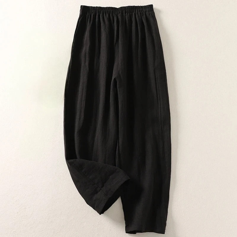 Amalia | Relaxed Cotton-Linen Pants