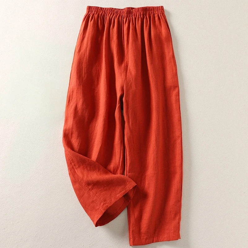 Amalia | Relaxed Cotton-Linen Pants