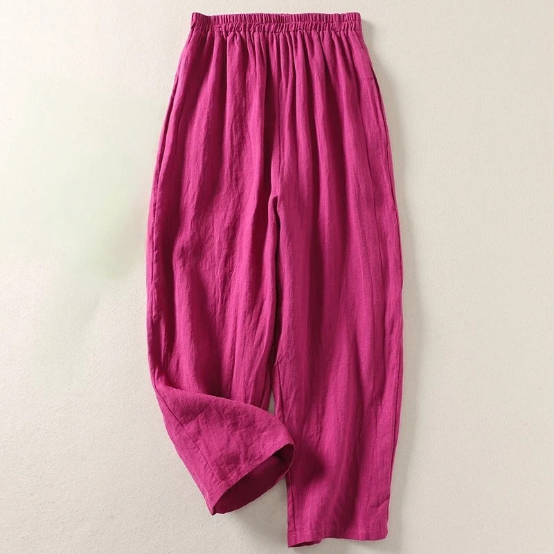 Amalia | Relaxed Cotton-Linen Pants