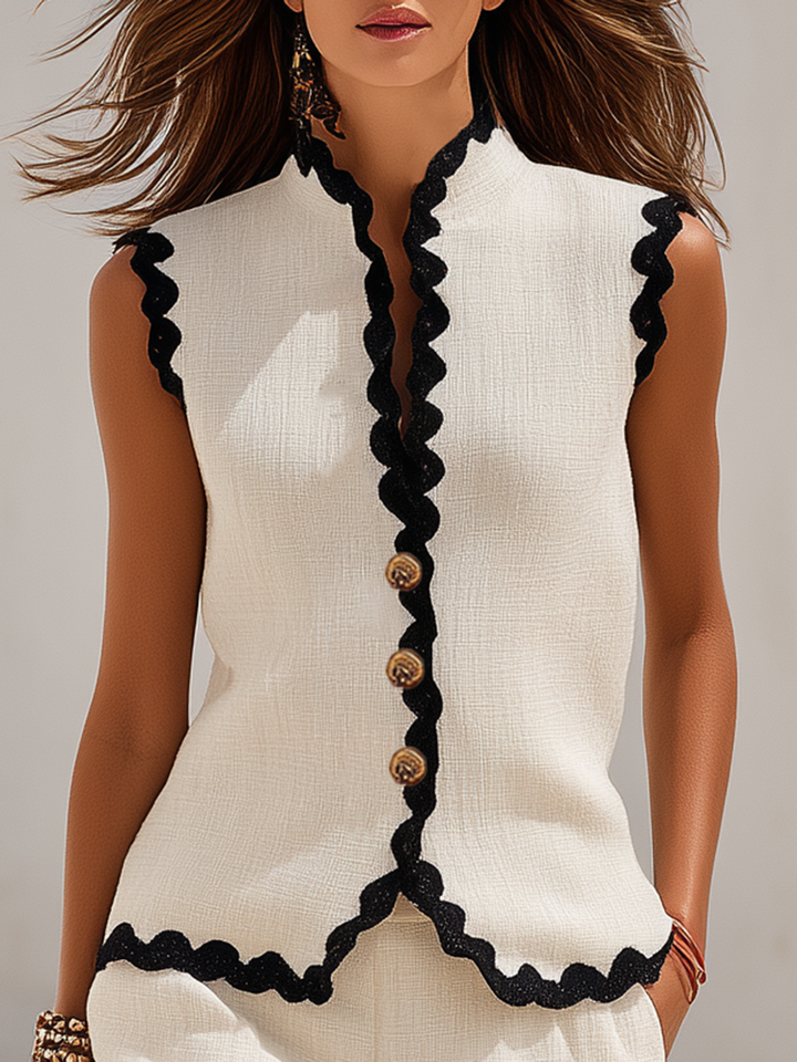 Sylvie | Scalloped Two-Piece Short Set