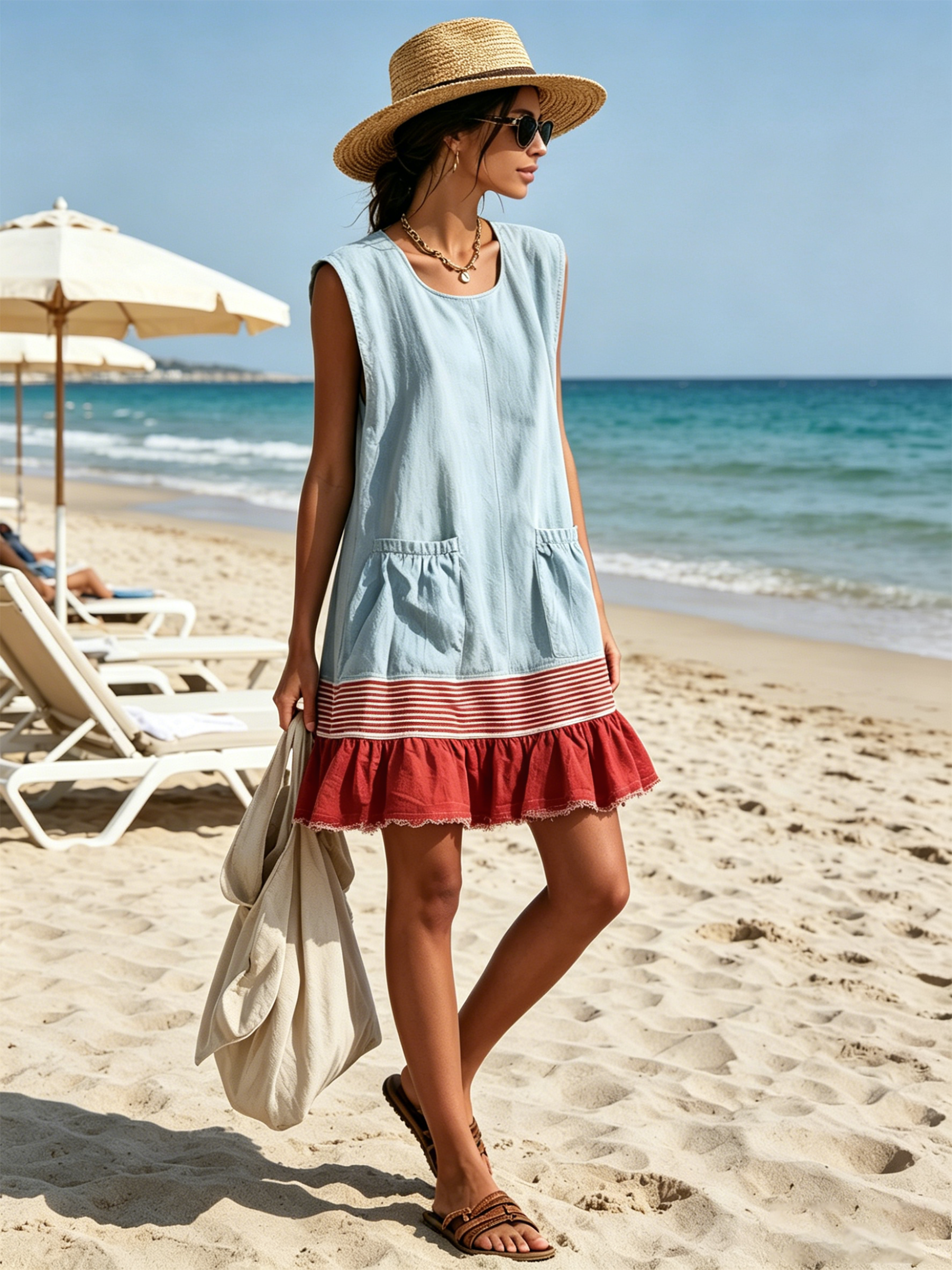 Clémence | Sleeveless Pocket Mini Dress