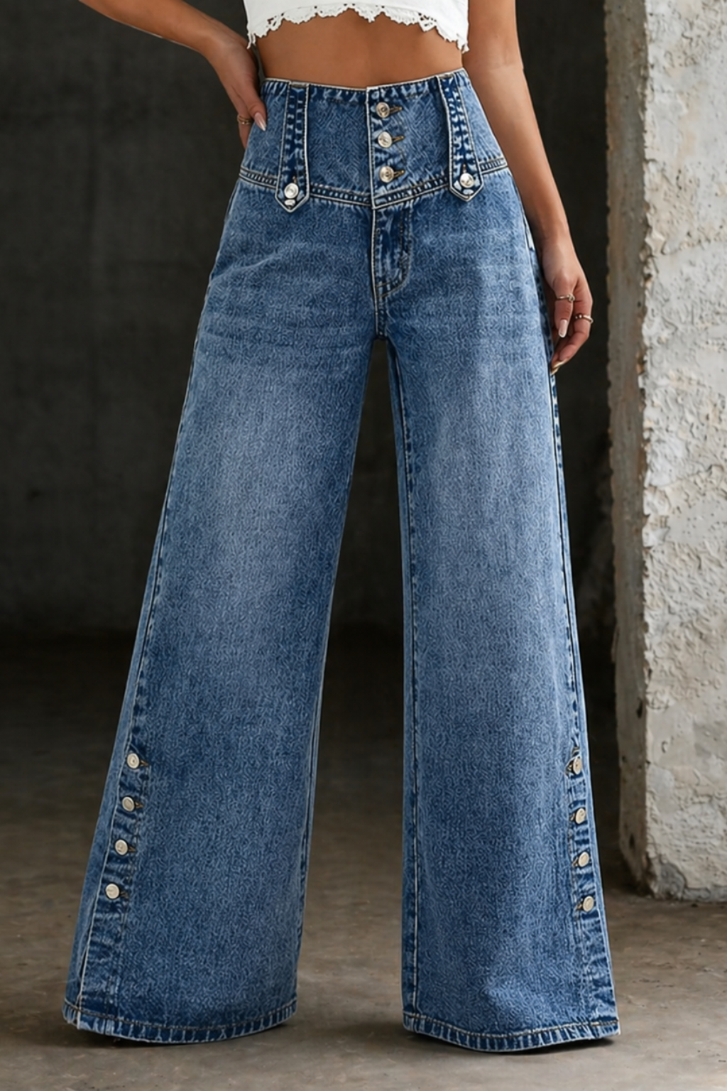 Laurent Atelier™ | High Waist Slit Jeans