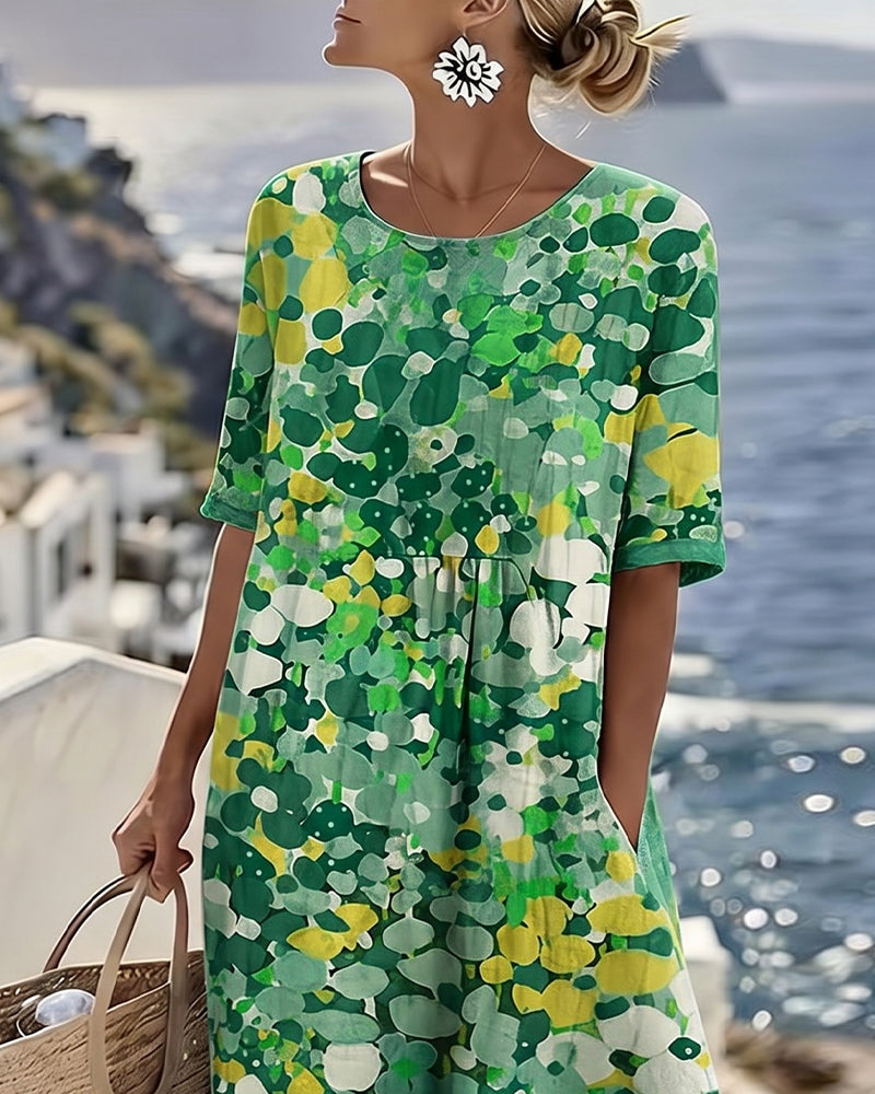 Elena | Lightweight Floral Midi Dress