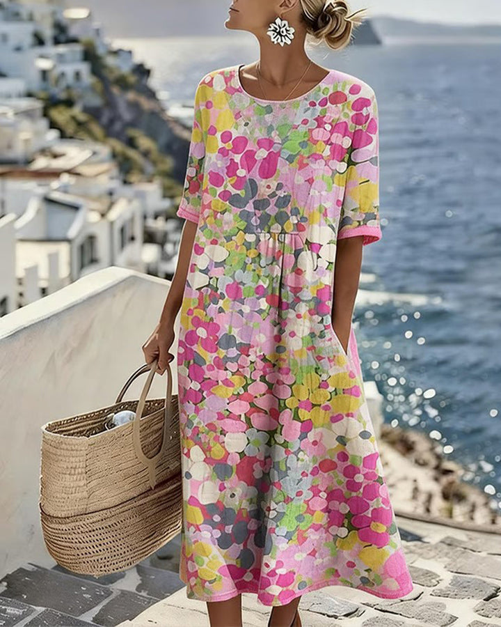 Elena | Lightweight Floral Midi Dress
