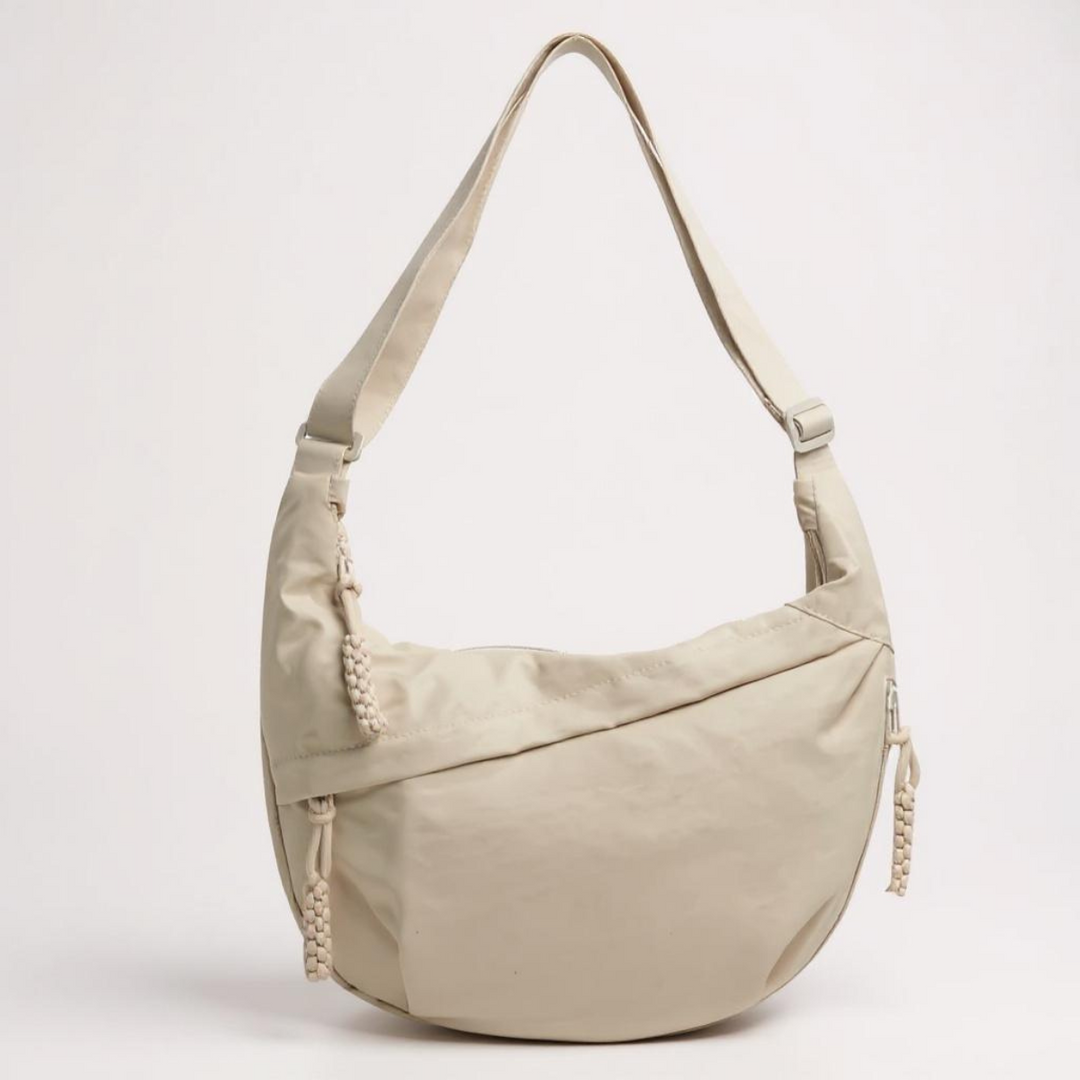 Aveline | Multi-Zip Crescent Shoulder Bag