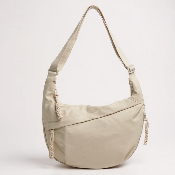 Aveline | Multi-Zip Crescent Shoulder Bag