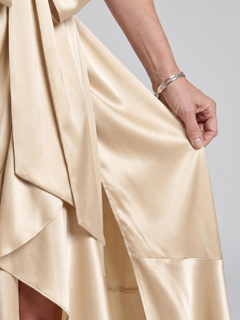 Auvelle | Robe Midi Asymétrique à Encolure Halter