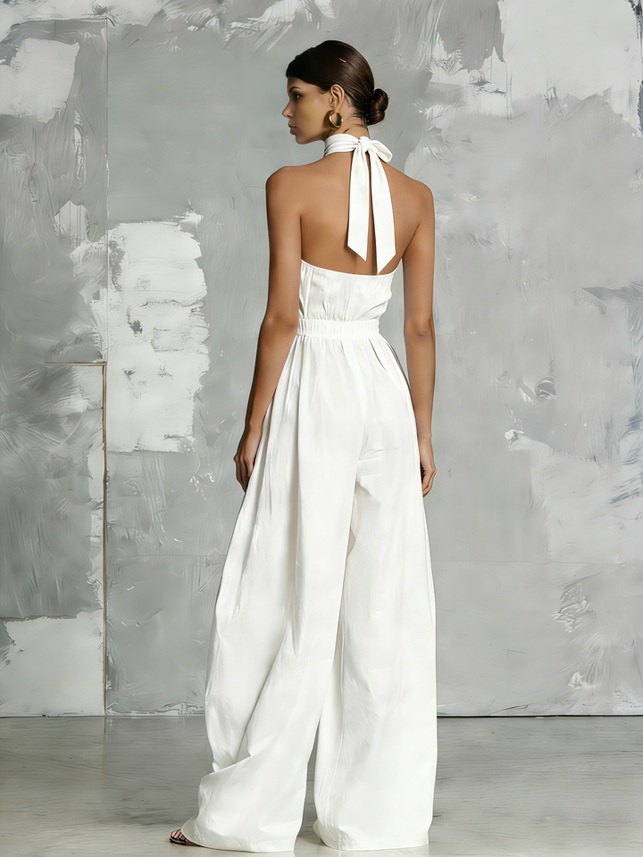 Zoé | Halter Wide-Leg Jumpsuit