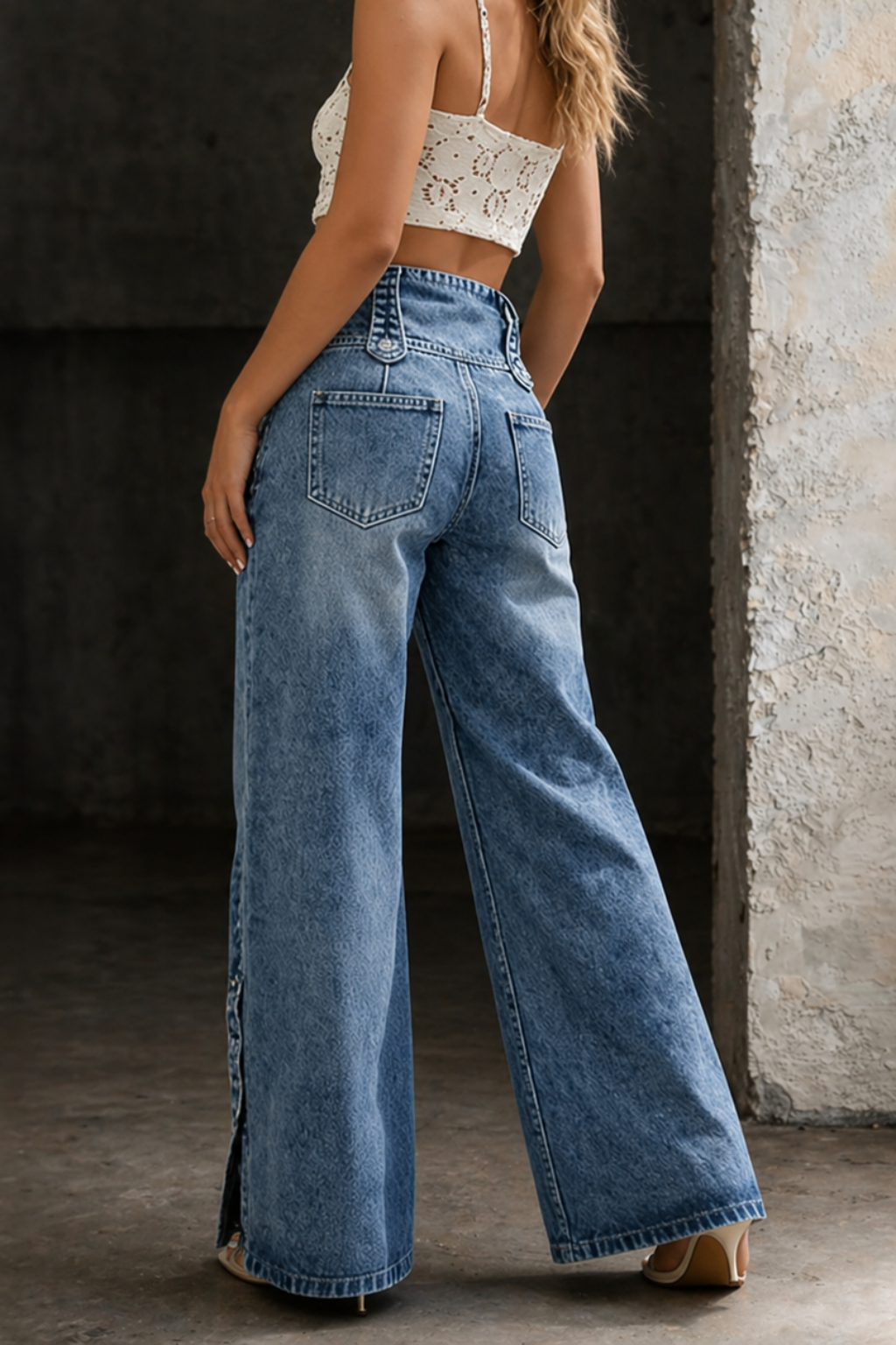 Laurent Atelier™ | High Waist Slit Jeans