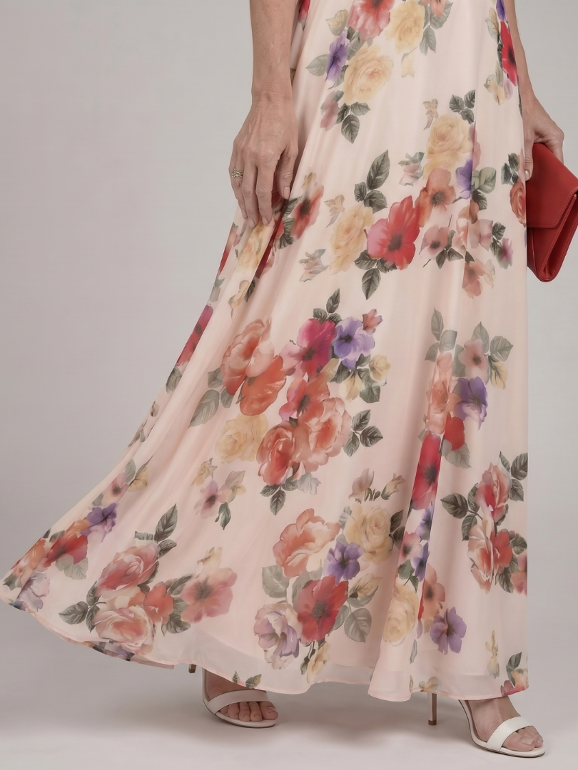 Auvelle | Robe Maxi à Jupe Fluide Sans Manches