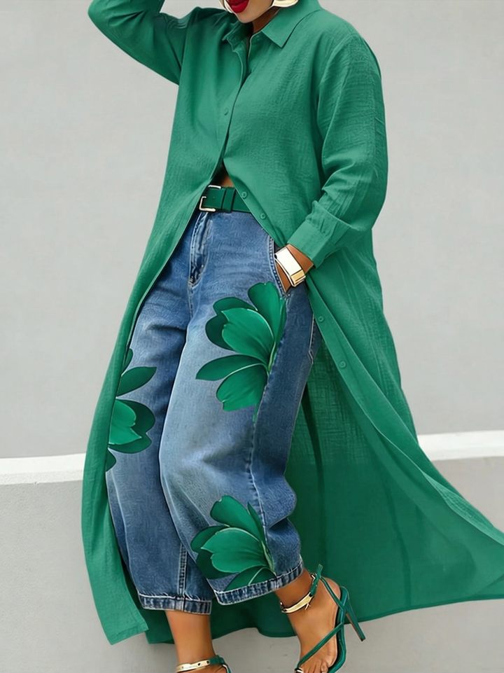 Laurent Atelier™ | Elegant Floral Wide-Leg Pants