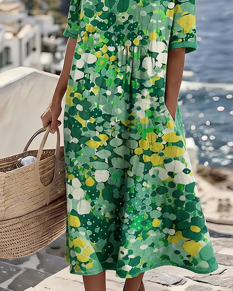 Elena | Lightweight Floral Midi Dress