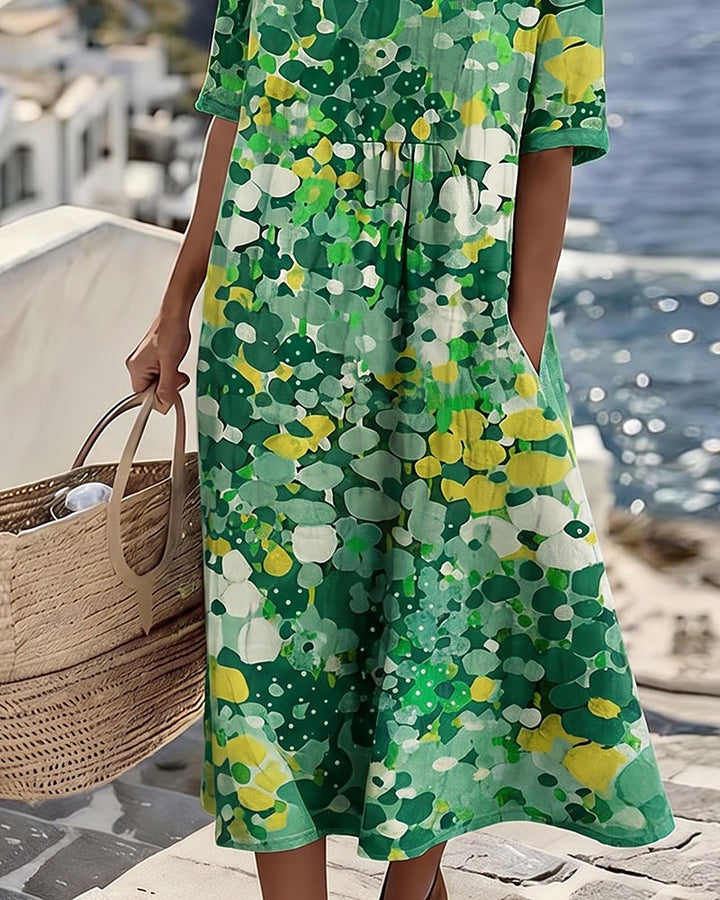 Elena | Lightweight Floral Midi Dress