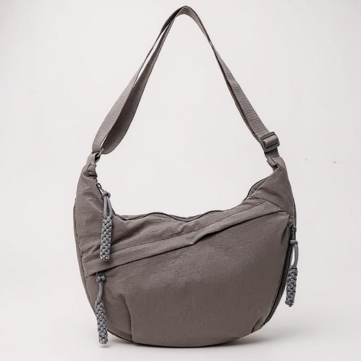 Aveline | Multi-Zip Crescent Shoulder Bag