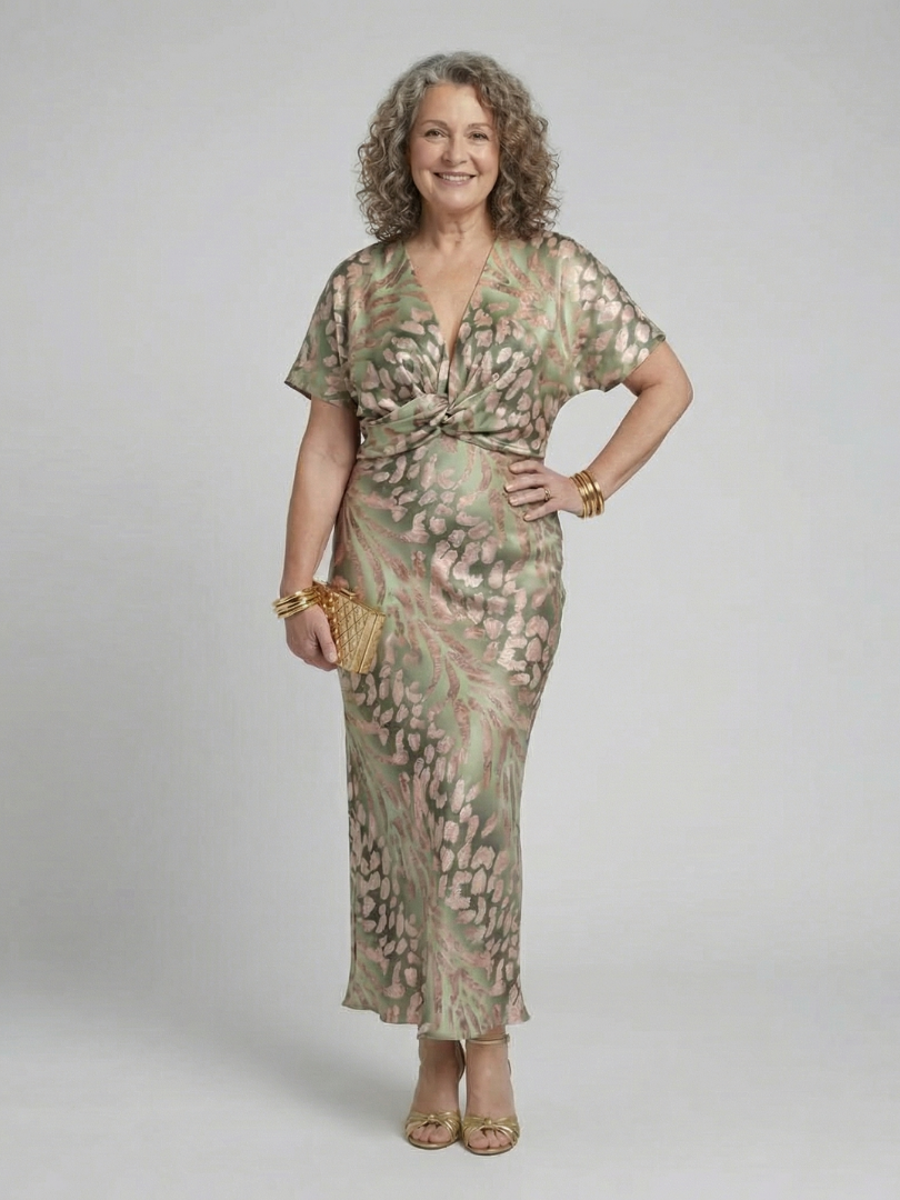 Rosalie | Twist-Front Floral Maxi Dress