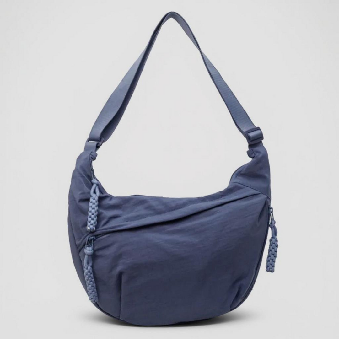 Aveline | Multi-Zip Crescent Shoulder Bag
