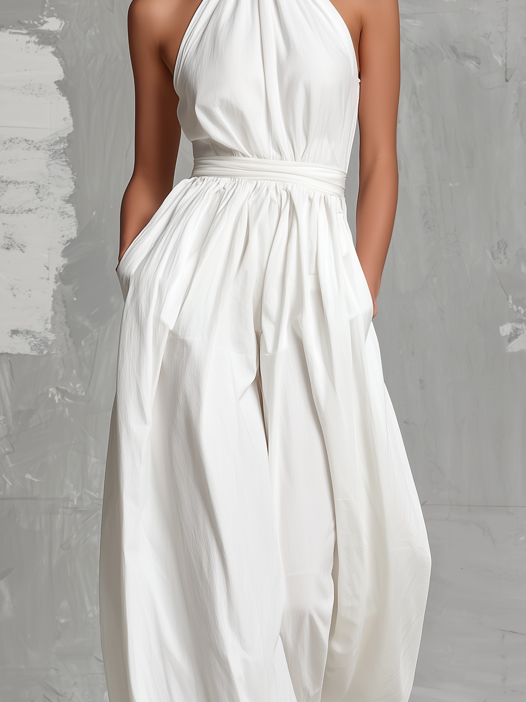 Zoé | Halter Wide-Leg Jumpsuit