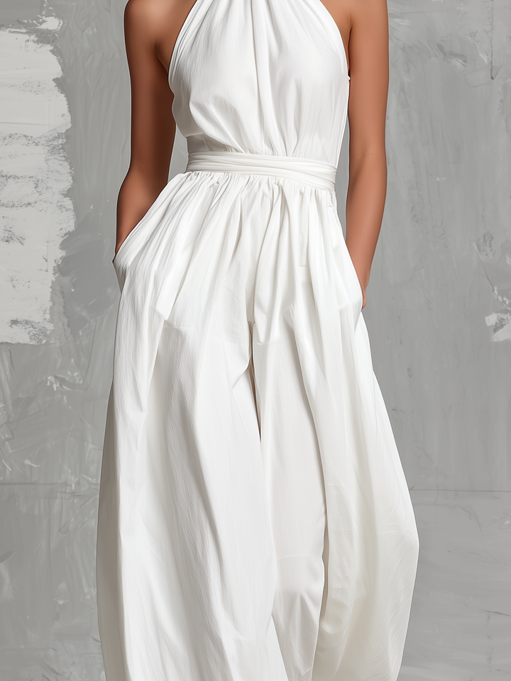 Zoé | Halter Wide-Leg Jumpsuit