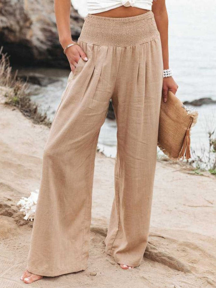 Laurent Atelier™ | REMI WIDE-LEG LINEN TROUSERS