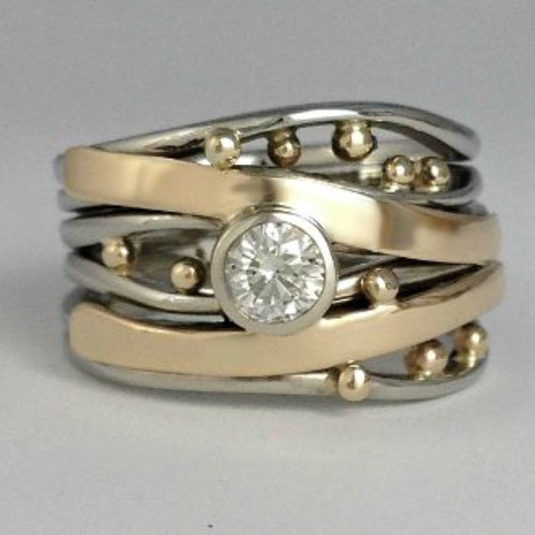 Bague Dorure Incrustée™ – Éclat Vintage