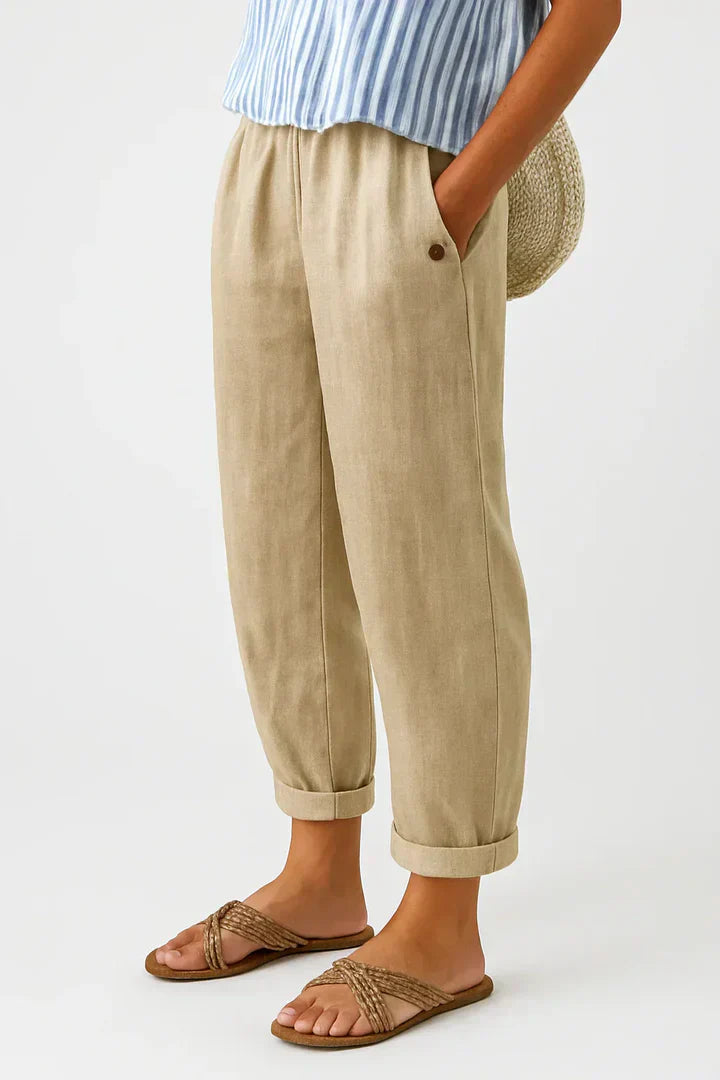 Laurent Atelier™ | Timeless Linen-Cotton Trousers