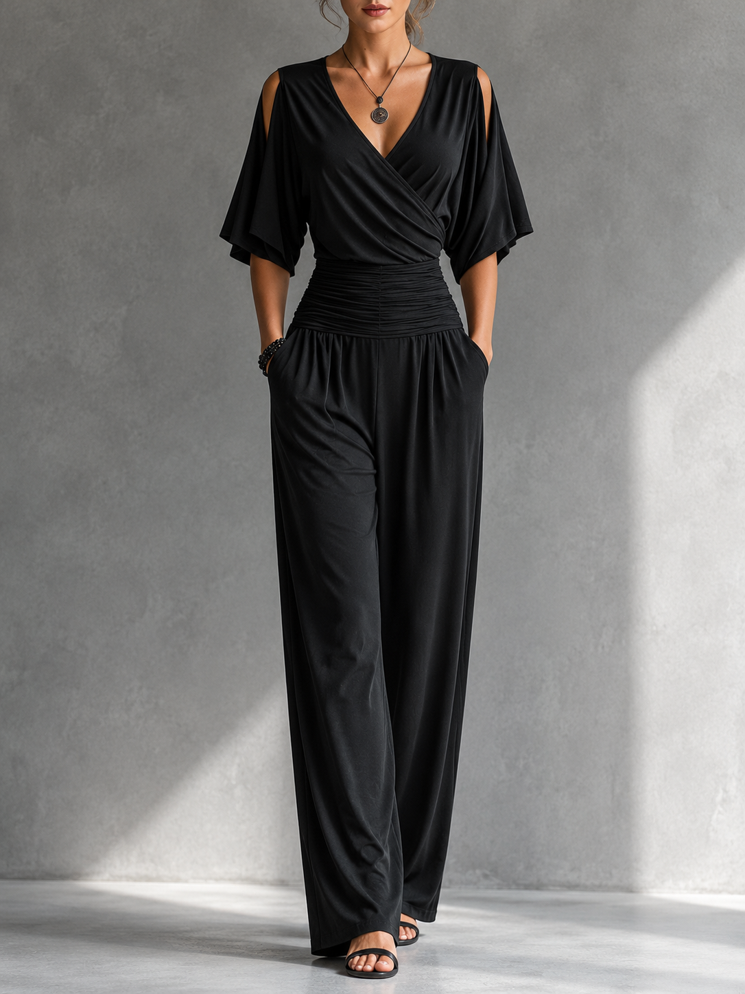 Mia | Draped Maxi Dress