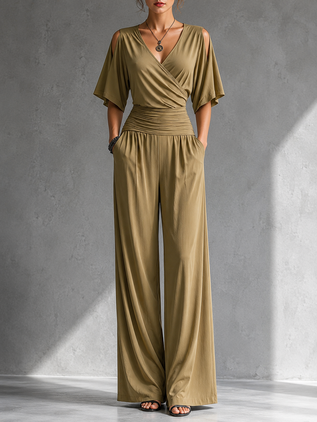 Mia | Draped Maxi Dress