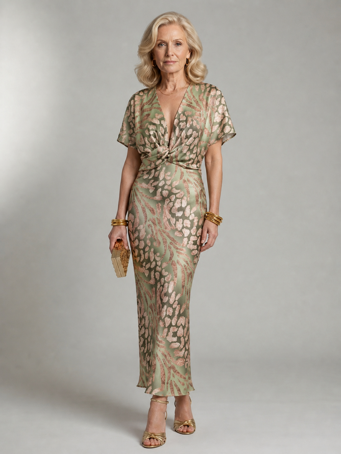 Rosalie | Twist-Front Floral Maxi Dress