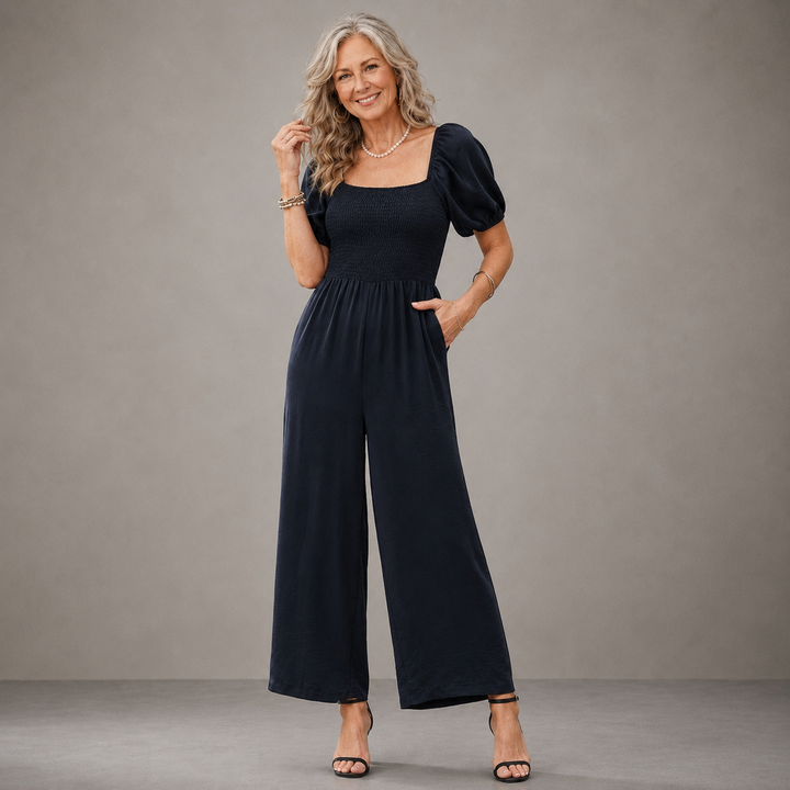 Amélie | Smocked Wide-Leg Jumpsuit