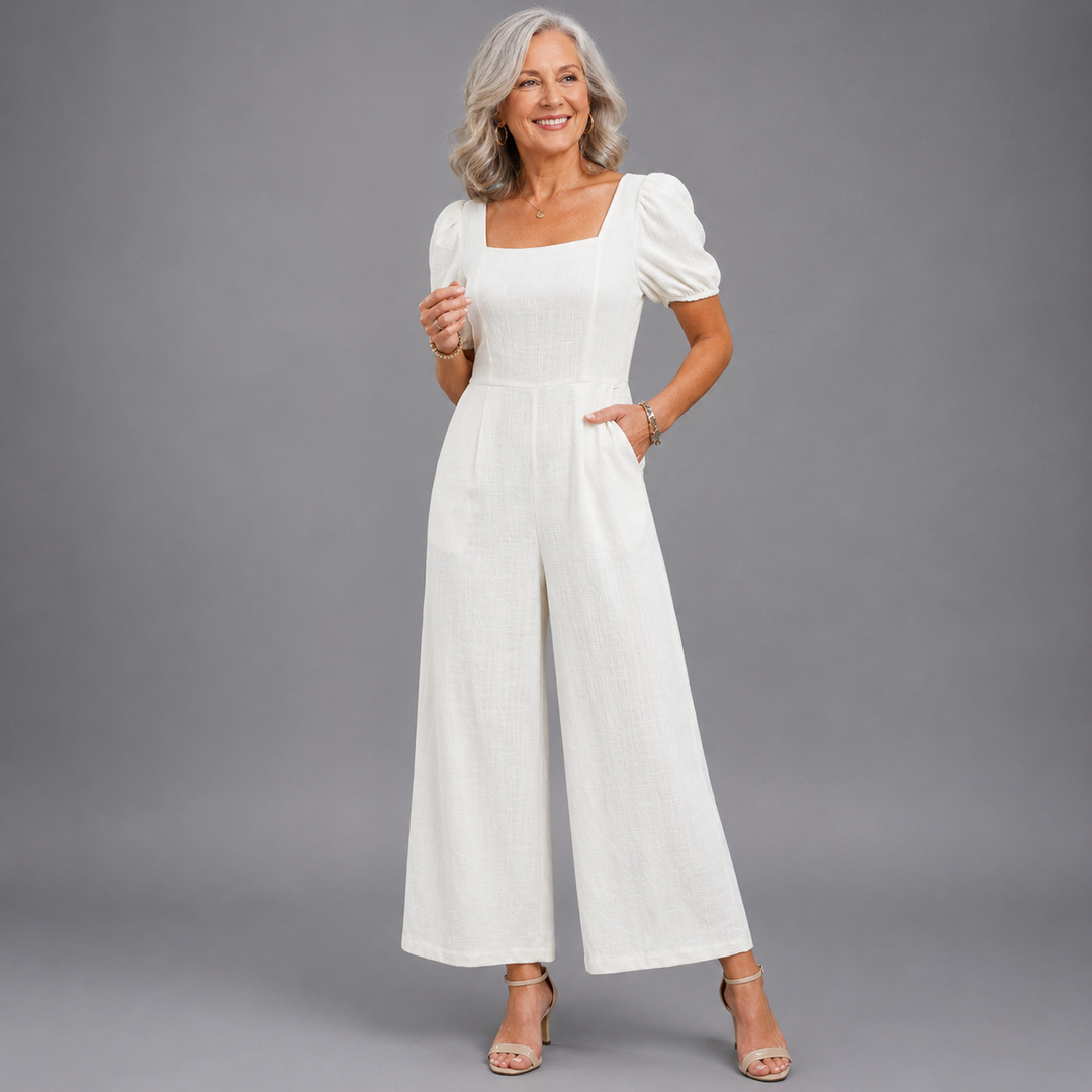 Amélie | Smocked Wide-Leg Jumpsuit