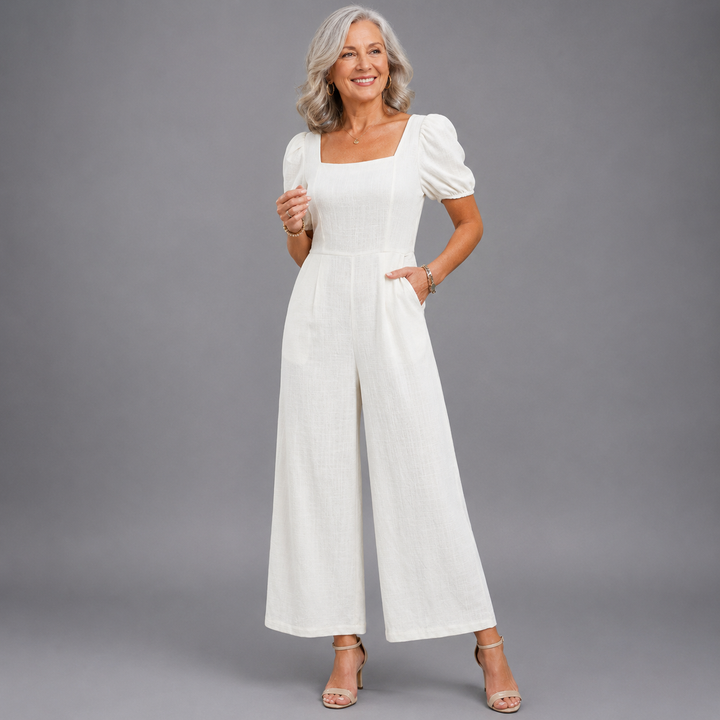 Amélie | Smocked Wide-Leg Jumpsuit