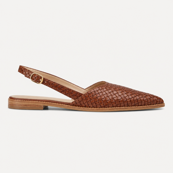 Anastasia | Woven Slingback Flats