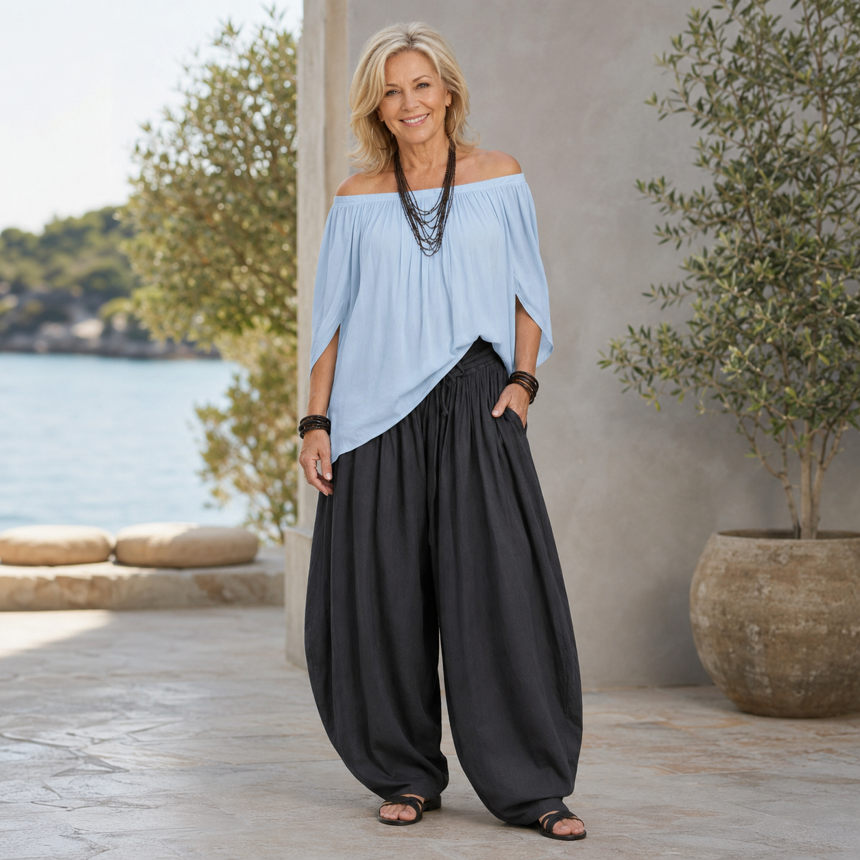Natalie | Off-Shoulder Wide-Leg Set